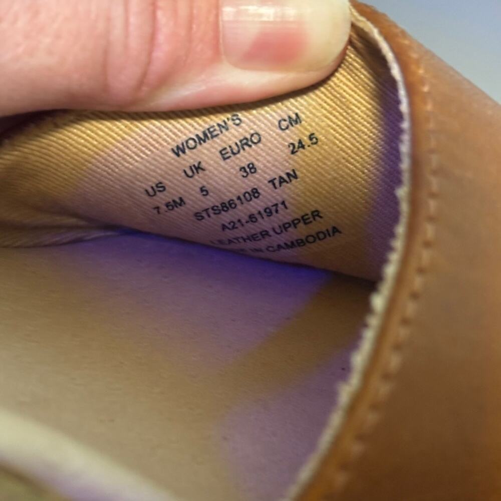 Sperry Fairwater Plushwave Wedge Espadrille Sandals Women's Size 7.5 Tan Leather - Picture 7 of 9